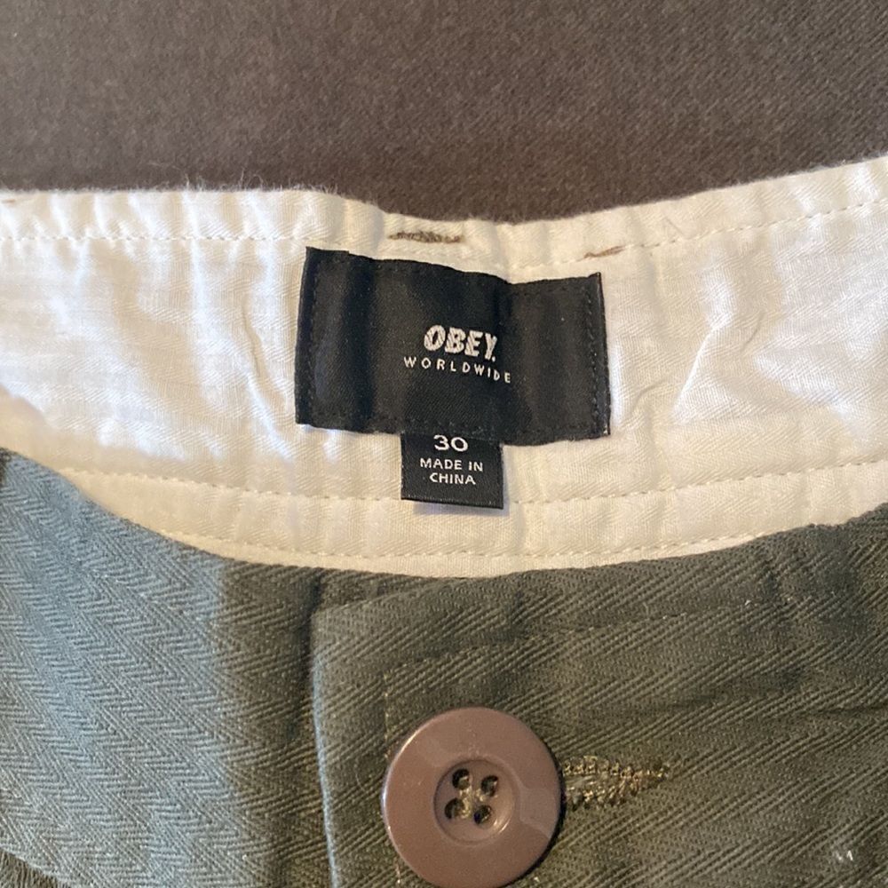 Men’s Obey Big Boy Fubar Big Fit Pant Pleated Front Army Size 30 NWT - Picture 2 of 13